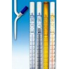 Burette classe AS robinet droit bleu gradué bleu rayures Schellbach