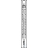 Thermomètres à tige DIN 16178 échelle en verre opale