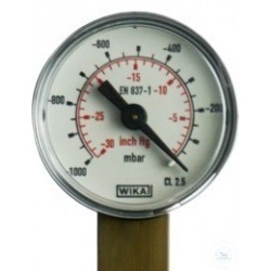 Manomètre -1000 jusqu'à 0 mbar -30 pouces Hg