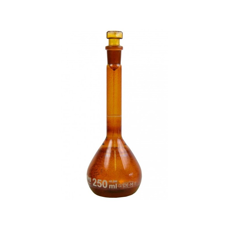 Fiole jaugée 250 ml, ST 19/26, teintée ambre