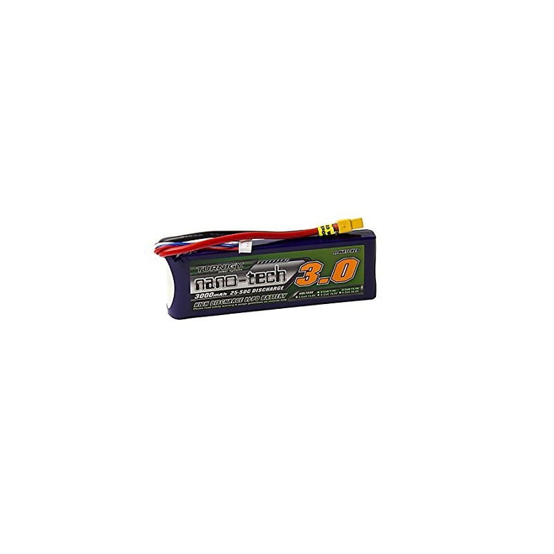 Batterie LIPO NANO-TECH 3000mAh 3S 11.1V 25~50C XT60