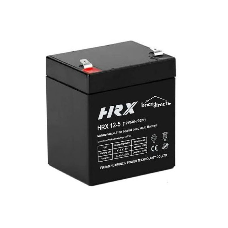 BATTERIE PLOMB AGM HRX 12V 5AH